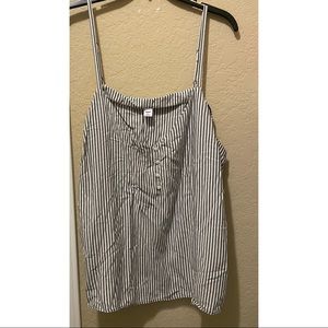 Old Navy grey pin stripe tank top